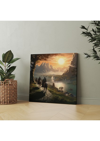 Orta Dünya Yol Arkadaşlığı Duvar Sanatı - Orta Dünya Seyahat Kanvas modelleri