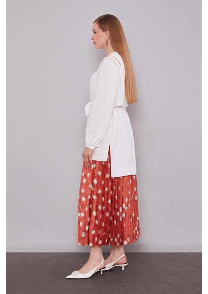 Kiremit Piliseli Desenli Etek Takım modelleri