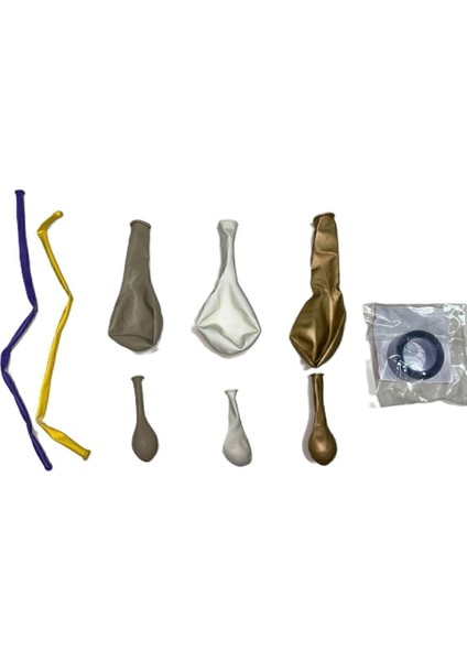 80 Adet Krom Gold Beyaz Deniz Kumu Balon Seti fiyatları