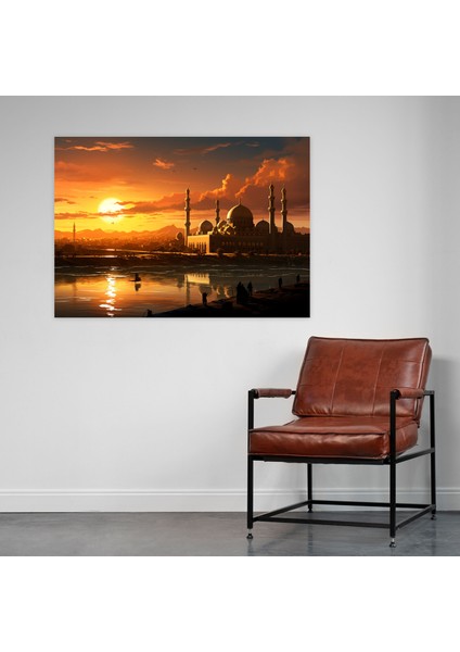 Islam Hat Sanatı Kanvas Tablo - Camii Huzur Dolu Duvar Sanatı fiyatları