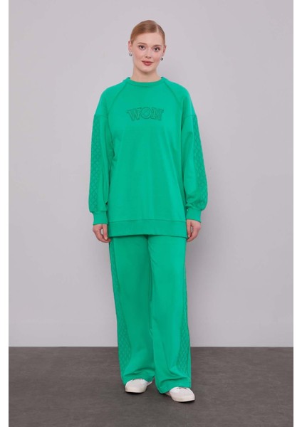 Benetton Şerit Dantel Detaylı Spor Takım