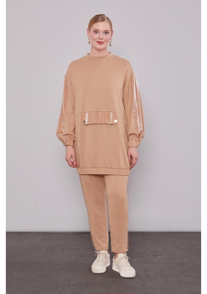 Camel Parıltılı Şerit Detay Ikili Takım