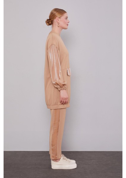 Camel Parıltılı Şerit Detay Ikili Takım modelleri