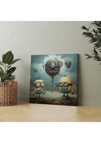 Minions Duvar Dekorasyonu - Sürrealist Kanvas Tablo Baskı - Minions Hayalperest Manzara Ev Dekorasyonu Kanvas Tablo Baskı fiyatları