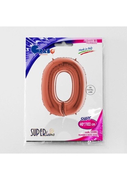 0 Rakam Rose Gold Folyo Balon 100 cm fiyatları