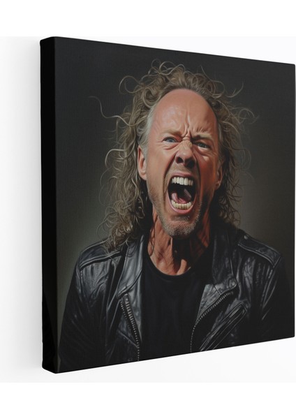 Metallica'nın Baş Vokalisti Foto Gerçeklik Kanvas Tablo - Metallica Duvar Sanatı