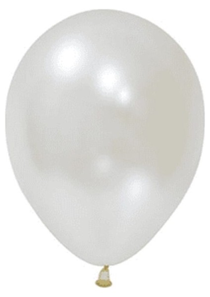 Balonevi Metalik Beyaz 10" Balon (100ADET)