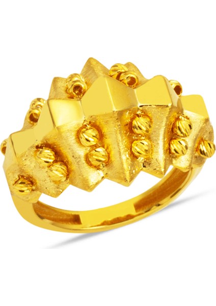 Italyan Tasarım Dorikalı 14 Ayar Altın Yüzük