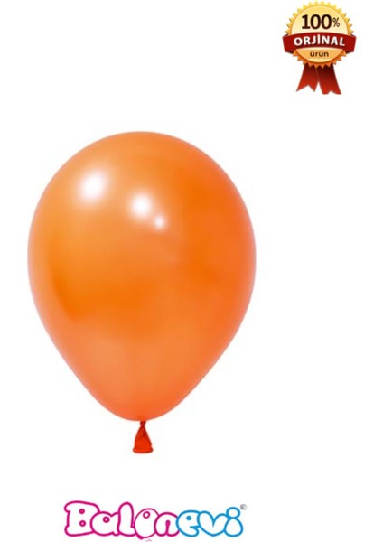 12’’ Baskı Balonu Metalik Turuncu 100’ Lü