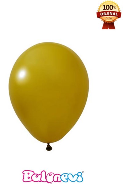 12’’ Baskı Balonu Hardal 100’LÜ