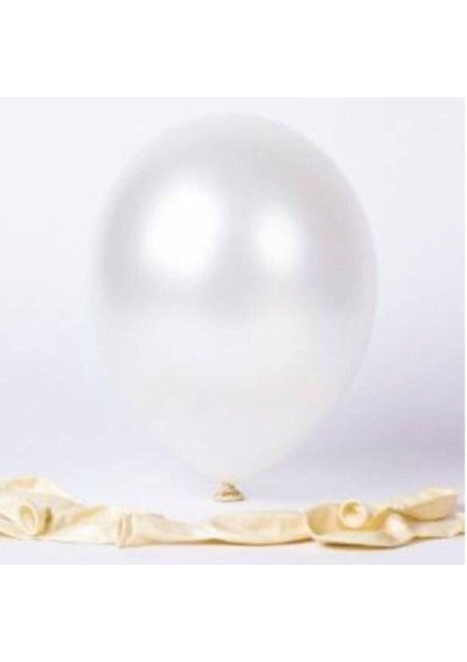 50 Adet Beyaz Balon Helyum Gazı Uyumlu Parlak Balon Kontef fiyatları