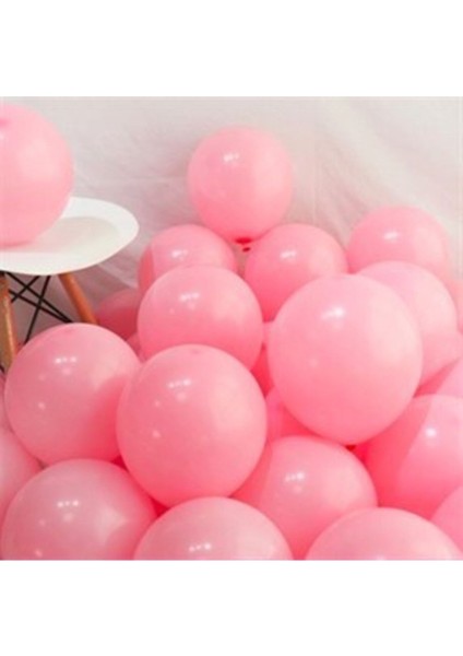 12 Inç Standart Boy Makaron Balon 50 Adet Pembe