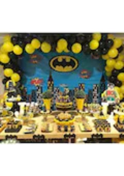 Batman Balon Zincir Seti 100 Adet Balon Batman Doğum