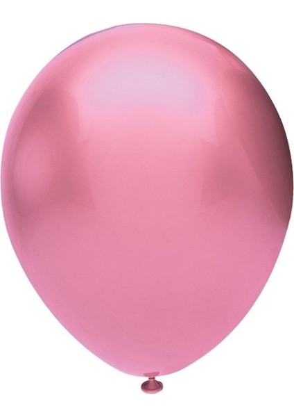 BBM12100-08 , Metalik Pembe, 12'' Metalik Renk Baskı Balonu 100'LÜ Paket