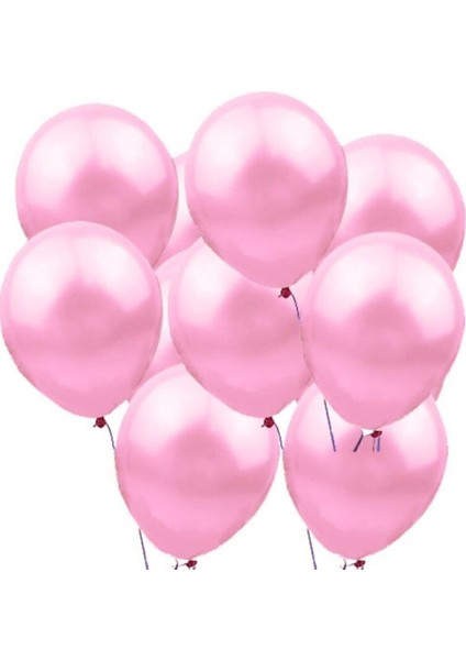Metalik Pembe Balon 12" Inç 10 Adet fiyatları