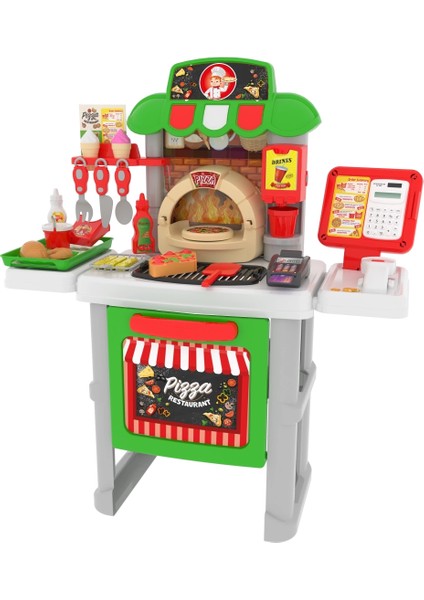 Sesli Işıklı Kasiyerli Pizza Restoran Oyun Seti modelleri