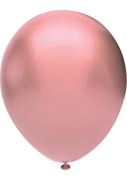 BBM12100-26 , Metalik Rose Gold, 12'' Metalik Renk Baskı Balonu 100'LÜ Paket