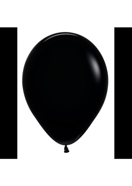 Pastel Renk 12'' Siyah Renk BALON-100 Adet