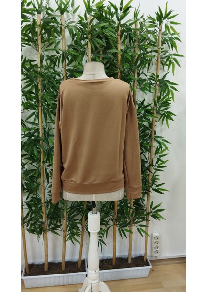 Kadın Uzun Kollu Bisiklet Yaka Viskon Iki Iplik Bluz indirimleri