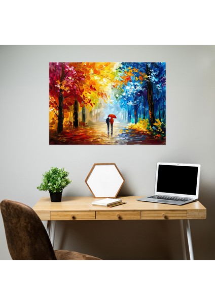 Leonid Afremov Sonbahar Ormanı Duvar Sanatı - Kanvas Tablo Ev Dekorasyonu Için Leonid Afremov Sanatı fiyatları