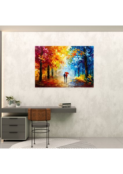 Leonid Afremov Sonbahar Ormanı Duvar Sanatı - Kanvas Tablo Ev Dekorasyonu Için Leonid Afremov Sanatı modelleri