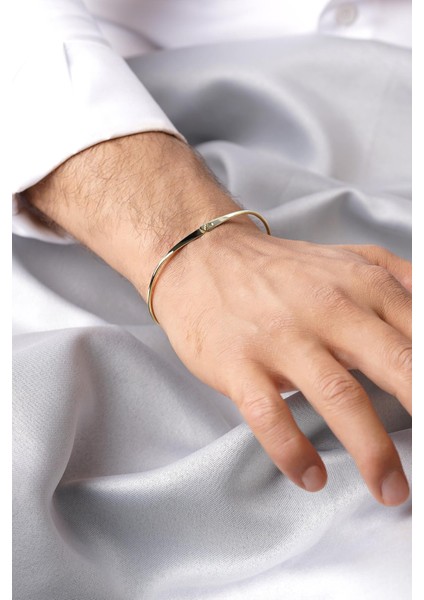 14 Ayar Altın Espina Kelepçe Erkek Bileklik modelleri