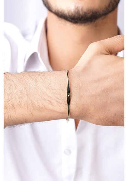 14 Ayar Altın Espina Kelepçe Erkek Bileklik fırsatları