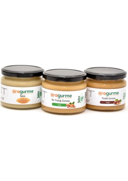 Ketojenik Ezme Set - Fıstık, Fındık, Tahin 3'lü Set