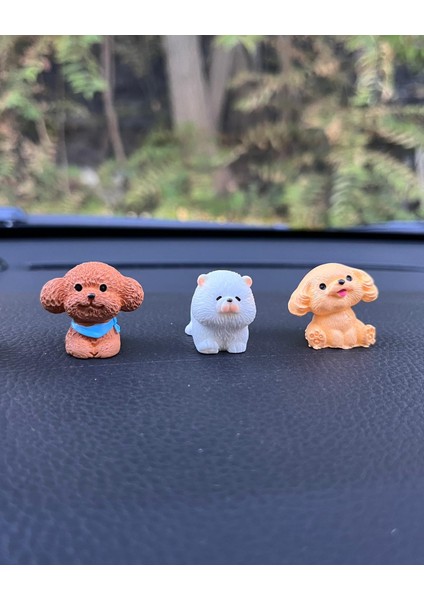 Sevimli Köpekler Araba Içi Torpido Üstü Biblo Aksesuar Torpido Süsü 6 Adet Sevgiliye Hediye modelleri