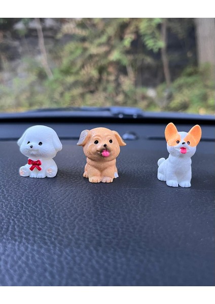 Sevimli Köpekler Araba Içi Torpido Üstü Biblo Aksesuar Torpido Süsü 6 Adet Sevgiliye Hediye fırsatları