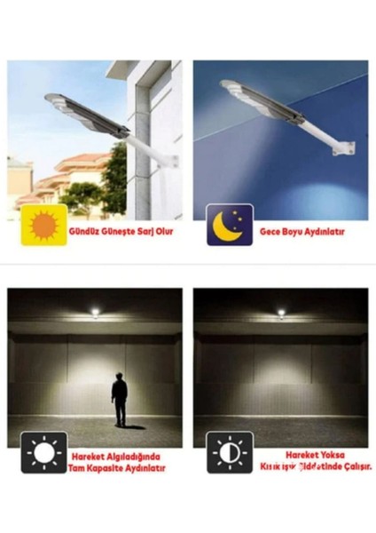 200W Solar LED Sokak Armatürü 6500K - VSSL20065 fırsatları