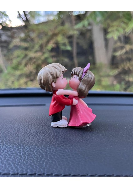 Dans Eden Sevimli Çift Araba Içi Biblo Aksesuar Torpido Süsü Sevgiliye Hediye