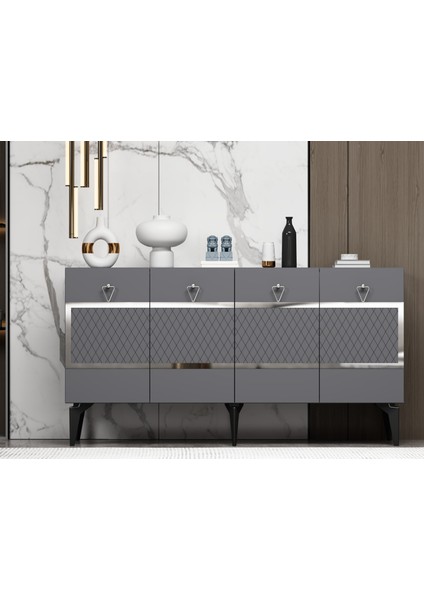 Ipekct Konsol Antrasit-Gümüş