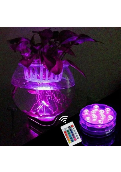 Çok Renkli Dalgıç LED Rgb IP68 ,su Geçirmez Sualtı Gece Lambası, Akvaryum ve Havuzlar Için Kumandalı LED