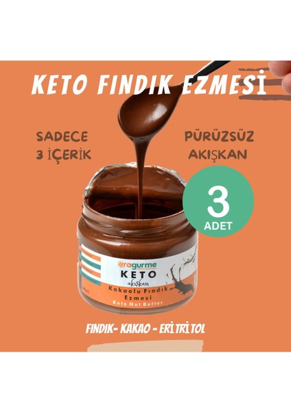 Ketojenik Ham Kakaolu Fındık Kreması *** 3 Adet***