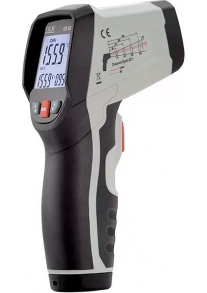 DT836 Dairesel Lazer Işıklı Termometre 1000°C