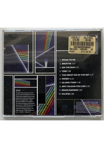 Pink Floyd The Dark Side Of The Moon CD 30TH Anniversary Edition (Orjnal Dönem Baskı Cd) fiyatları