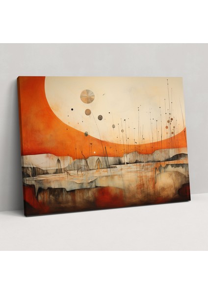 Orta Taş Devri Duvar Sanatı - Doğanın Güzelliği ve Sırlarından Ilham Alan Soyut Sanat - Orta Taş Devri Soyut Sanat Kanvas Tablo Duvar Sanatı