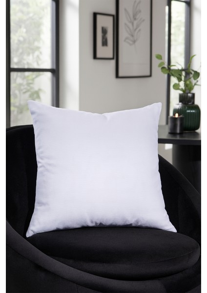 Düz Duck Kırlent Kılıfı Beyaz 40X40