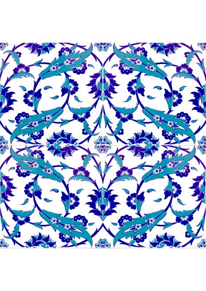 20 x 20 cm Ac 32 Selçuklu Mavi Beyaz Kütahya Çini Pano modelleri