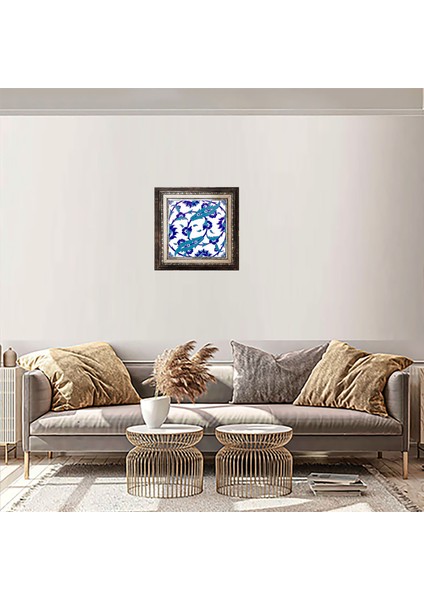 20 x 20 cm Ac 32 Selçuklu Mavi Beyaz Kütahya Çini Pano indirimleri