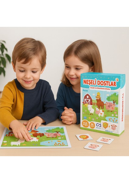 Neşeli Dostlar – Puzzle ve Eşleştirme Oyunu | +3 Yaş | 48 Parça modelleri