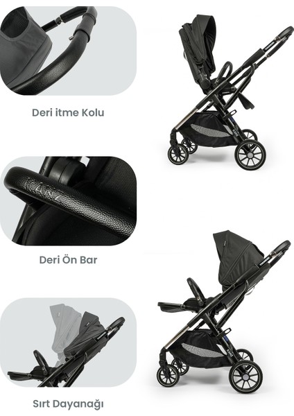 Thunder Travel Sistem Bebek Arabası Siyah fırsatları