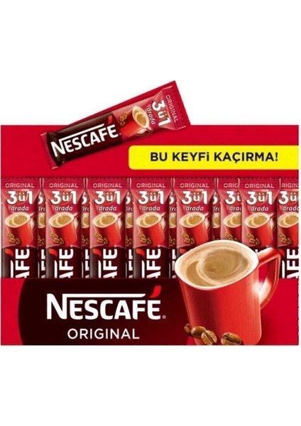 Nescafé 3'ü 1 Arada Orijinal Sütlü Kahve - 96 Adet x 17,5 gr, Şekerli, Türkiye'de Üretilmiştir, Çoklu Paket fiyatları