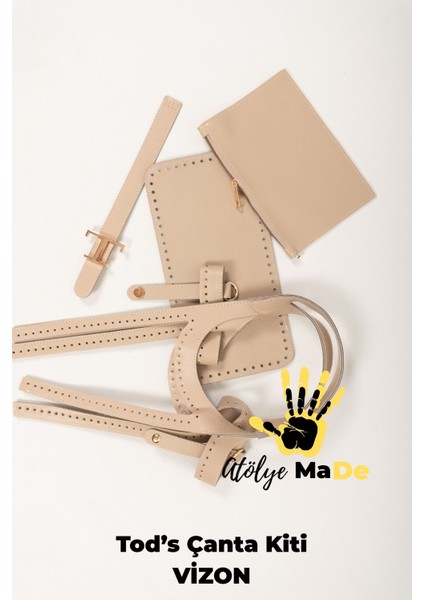 Tods Çanta Kiti Deri Örgü Kiti Vizon Renk (Sadece Deri Kit Fiyatıdır, Ip Dahil Değildir) fırsatları