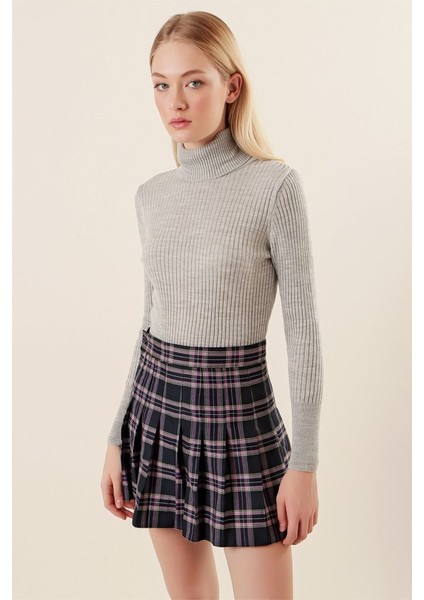 10311 Balıkçı Yaka Triko Kazak - Gri modelleri