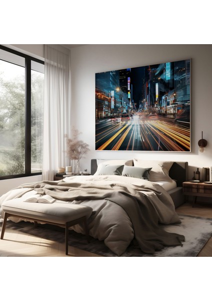 Gece Şahinleri Kanvas Tablo - Şehir Gece Hayatı Temalı Kanvas Tablo fiyatları