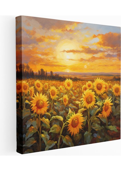 Altın Tarlaları - Izlenimci Yağlı Boya Kanvas Tablo Baskı