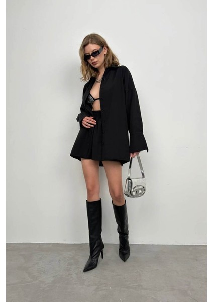 Oversize Gömlek Büzgülü Şort Takım indirimleri