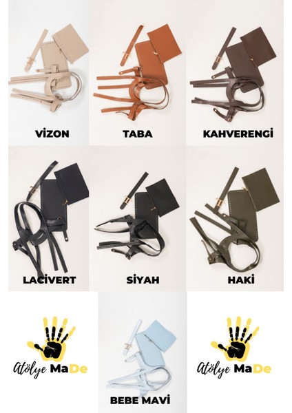 Tods Çanta Kiti Deri Örgü Kiti Taba Renk (Sadece Deri Kit Fiyatıdır, Ip Dahil Değildir) modelleri